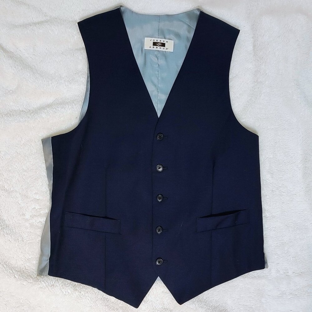 Joseph Abboud Modern Fit Blue Vest 39S